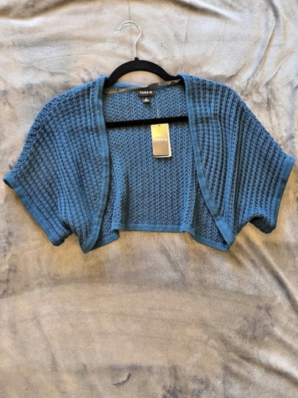 Torrid Open Stitch SS Bolero Shrug Sweater